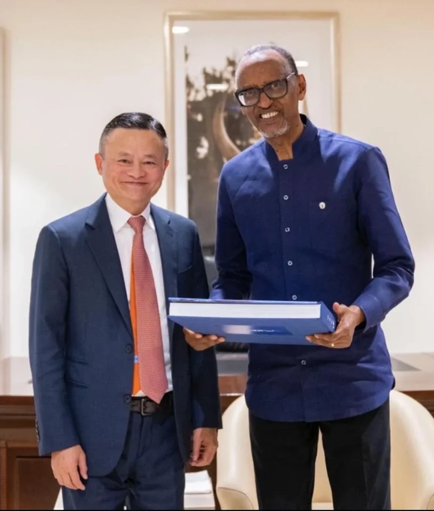 Jack Ma, founder of Alibaba Group and visionary behind ABH,  with President Paul Kagame 