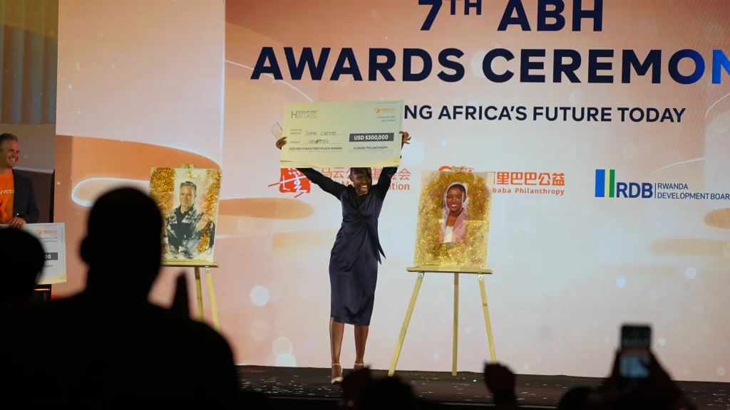 Diana Orembe of Tanzania, founder of NovFeed, was named the winner
