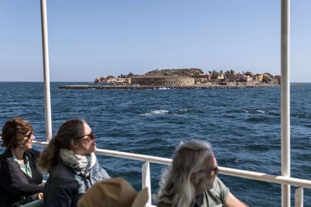 Passengers boarded a ferry to Goré Island in Dakar