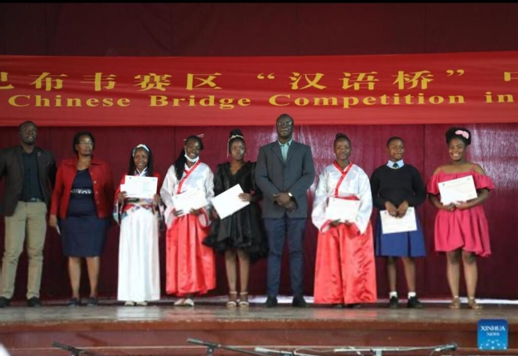 Young Namibian students showcased their Chinese language skills