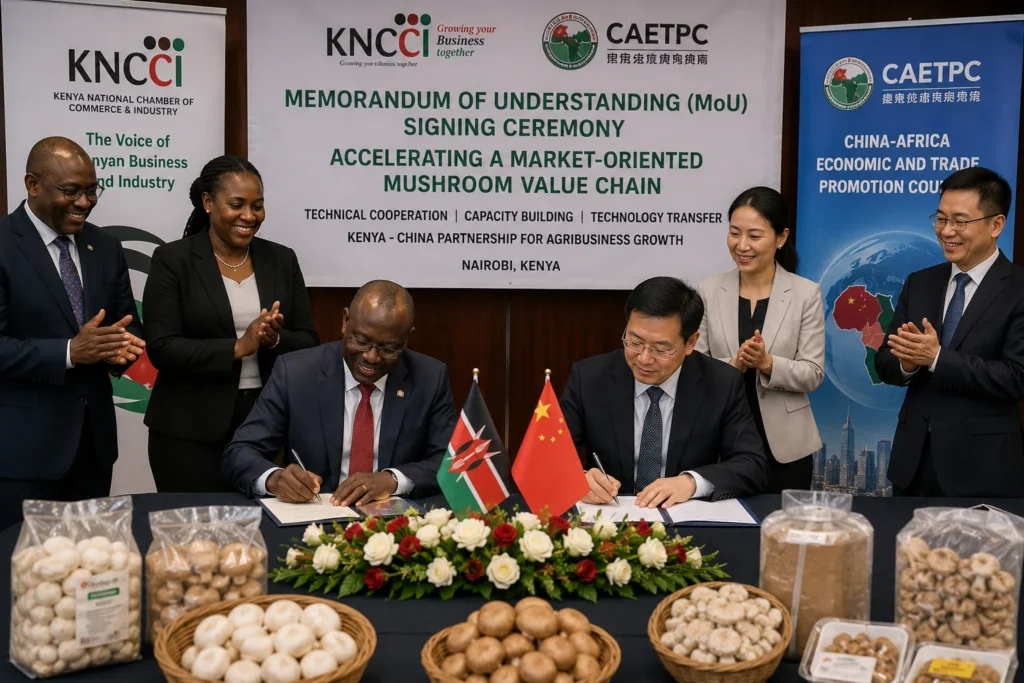 Kenyan trade body partners with Chinese institution to boost mushroom value chain