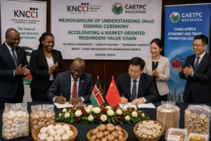 Kenyan trade body partners with Chinese institution to boost mushroom value chain