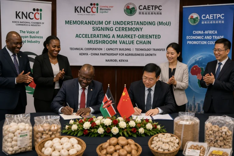 Kenyan trade body partners with Chinese institution to boost mushroom value chain