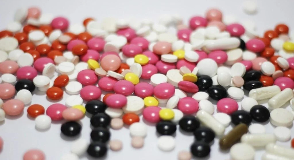 Assorted pharmaceutical tablets and capsules