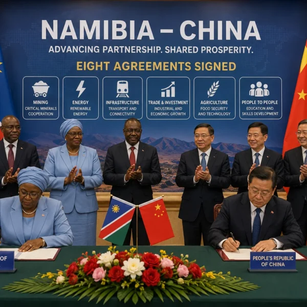 Namibia and China Sign Eight Agreements, Expanding Partnership in Mining, Energy and Infrastructure