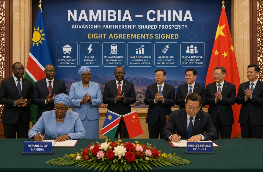Namibia and China Sign Eight Agreements, Expanding Partnership in Mining, Energy and Infrastructure