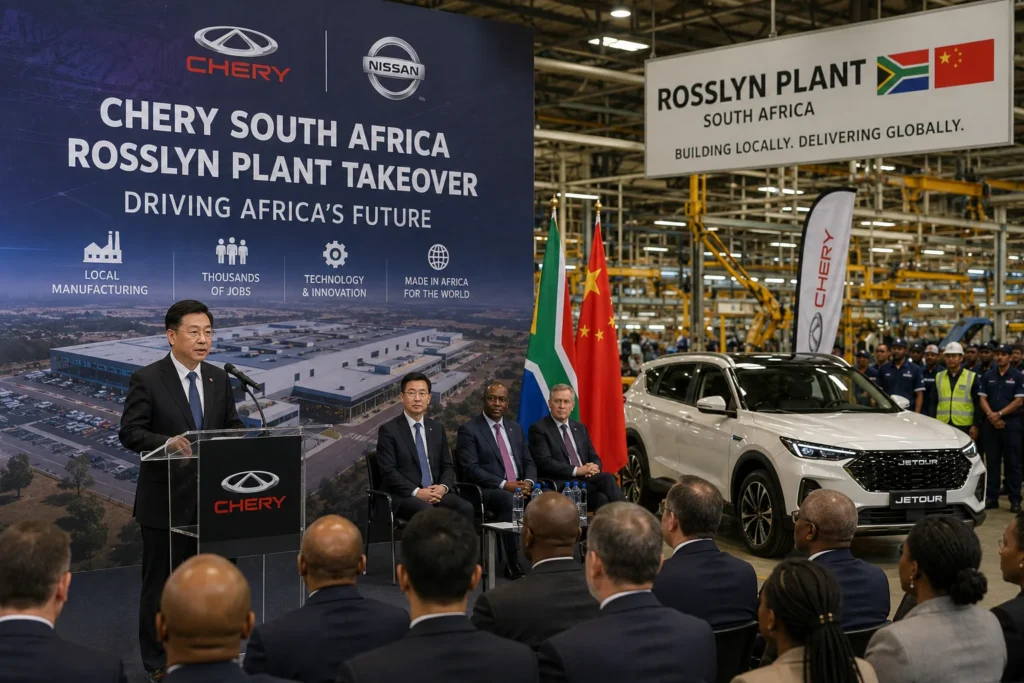 Chery takes over Nissan's former vehicle manufacturing plant in Rosslyn