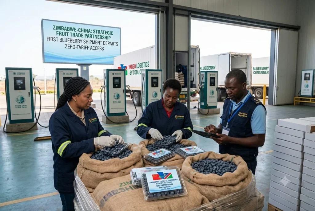 Zimbabwe Secures Landmark Blueberry Export Deal with China