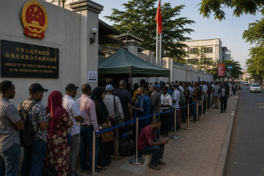A Visa Queue in Dar es Salaam Exposes the Scale of Tanzania’s China Trade