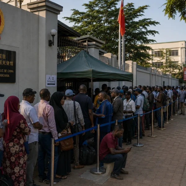 A Visa Queue in Dar es Salaam Exposes the Scale of Tanzania’s China Trade