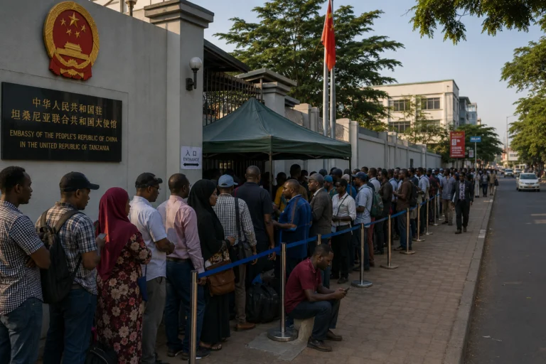 A Visa Queue in Dar es Salaam Exposes the Scale of Tanzania’s China Trade