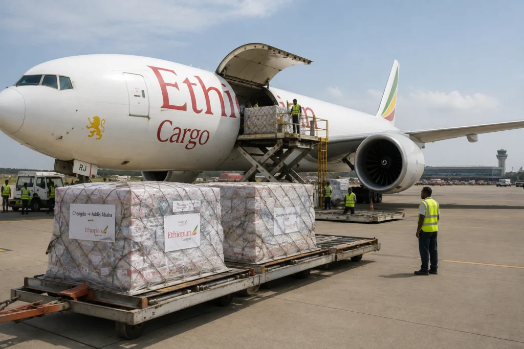 Ethiopian Airlines Chengdu Cargo Route
